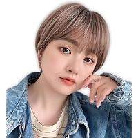 Amazon.co.jp: [ブライトララ] 素肌ウィッグ ウィッグ ショート